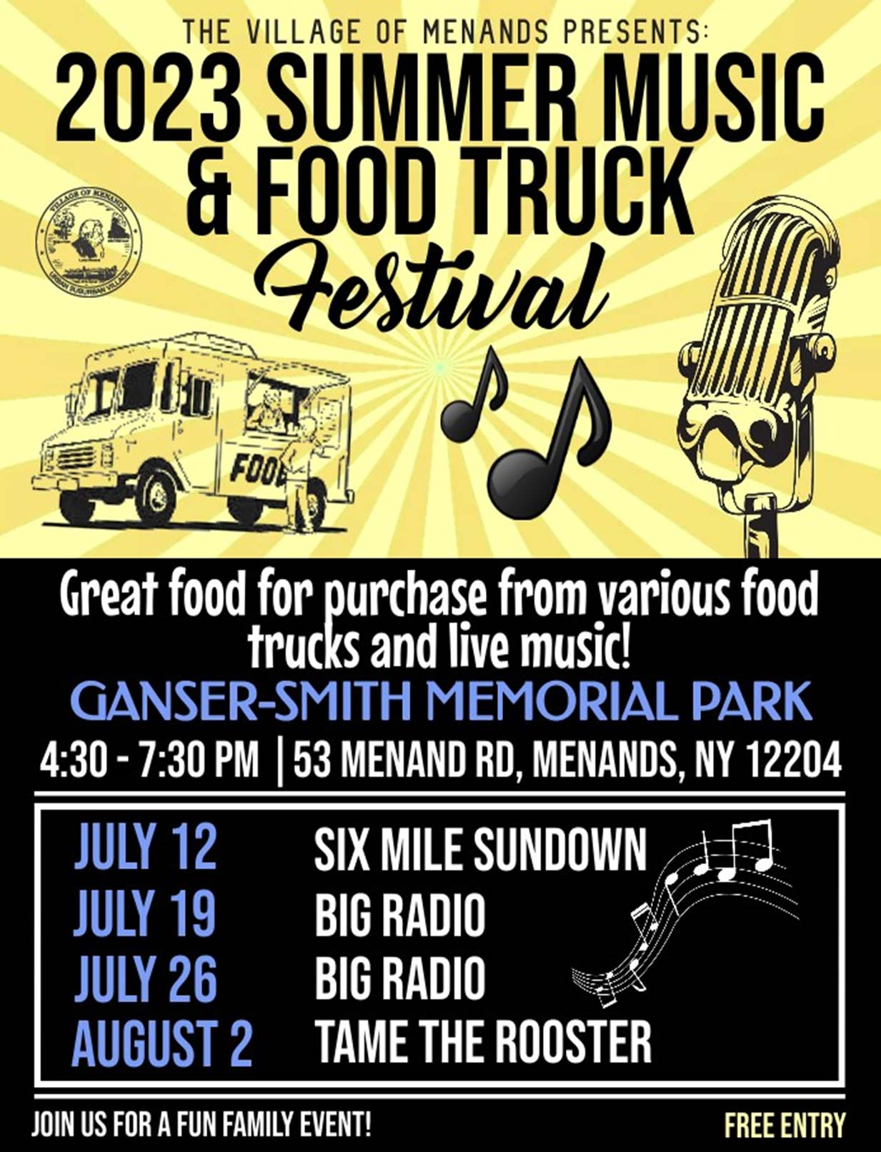 2023 Summer Music and Food Truck Festival